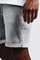 Thumbnail for your product : boohoo Big & Tall Stretch Skinny Fit Grey Denim Short
