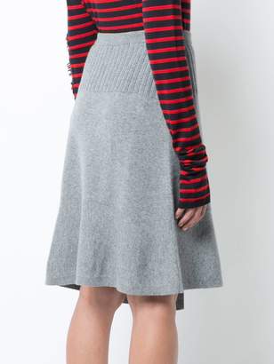 Barrie asymmetric knit skirt