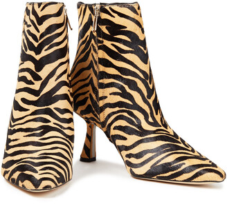 Sam Edelman Samantha Tiger-print Calf-hair Ankle Boots