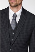 Thumbnail for your product : Jeff Banks Tonal Grid Texture Soho Suit Jacket - Charcoal