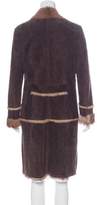 Thumbnail for your product : Brioni Long Hair Calf Double Breasted Coat