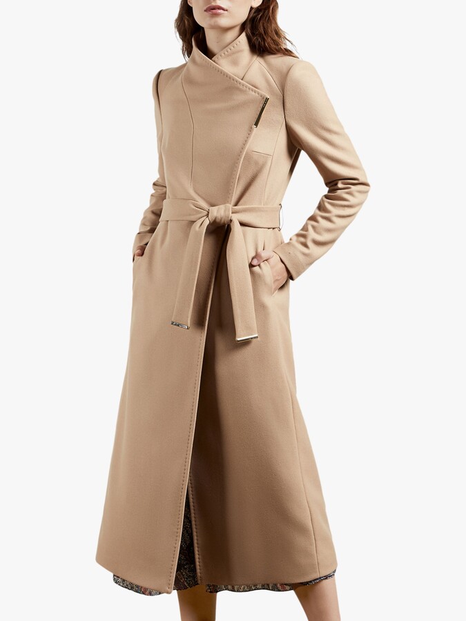 ted baker wool blend long wrap coat