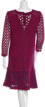 Chanel Open Knit Midi Dress