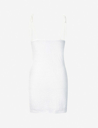 topshop white sequin dress