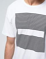 Thumbnail for your product : Dr. Denim Marlon Long Line T-Shirt White Stripes Dash