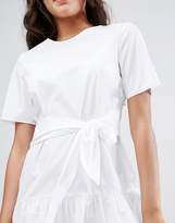 Thumbnail for your product : ASOS Tiered Cotton Mini Dress