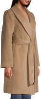 Thumbnail for your product : Sofia Cashmere Belted Shawl Collar Wrap Coat