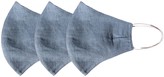 Thumbnail for your product : Rumour London Pack Of 3 Linen Protective Cloth Mask In Blue