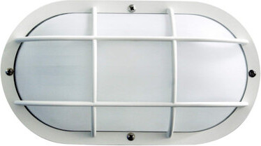 Solus Nautical Oblong Wall Mount Fixture with Grid-Style Diffuser Cage