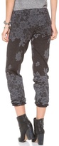 Thumbnail for your product : Monrow Lace Print Vintage Sweatpants