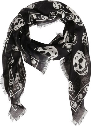 Alexander McQueen Chiaroscuro Biker silk scarf - ShopStyle