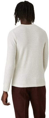 Frank and Oak Airy Crewneck Sweater in Snow White