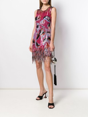 Emilio Pucci Fringed Sequin Embellished Dress