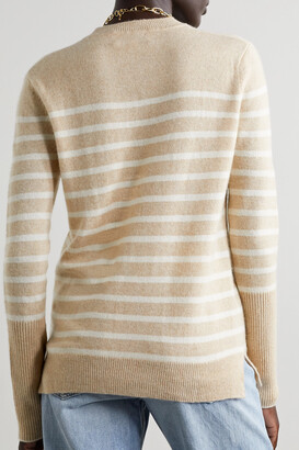 La Ligne Aaa Lean Lines Striped Cashmere Sweater - Brown