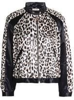 Nina Ricci Paneled Leopard-Print Satin Jacket