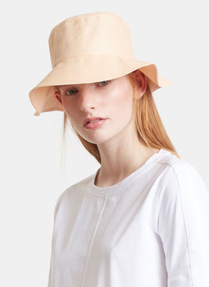 CLYDE Women’s Linen Bucket Hat in Peach