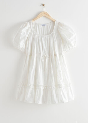 And other stories Tiered Puff Sleeve Mini Dress