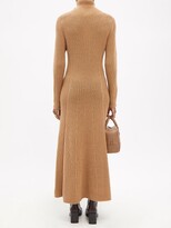 Thumbnail for your product : Johnstons of Elgin High-neck Ribbed Cashmere Dress - Camel