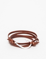 Thumbnail for your product : Miansai Hook Silver Brown Leather