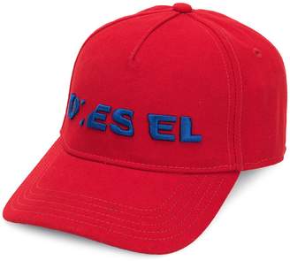Diesel logo embroidered cap