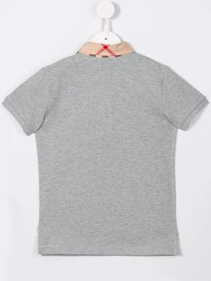 Burberry Children Check Collar Polo Shirt