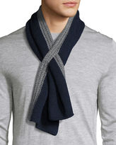 Thumbnail for your product : Loro Piana Denver Shorty Cashmere Contrast-Border Scarf
