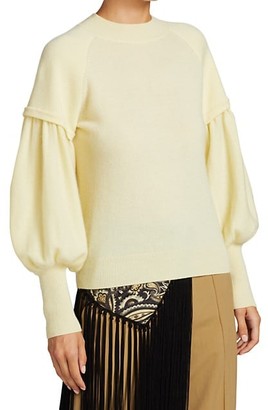 Jonathan Simkhai Mackenzie Puff-Sleeve Cashmere Sweater