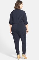 Thumbnail for your product : MICHAEL Michael Kors Studded Shoulder Roll Sleeve Jumpsuit (Plus Size)