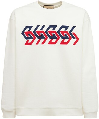 Gucci Logo Cotton Sweatshirt - ShopStyle Jumpers & Hoodies