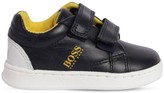 Thumbnail for your product : HUGO BOSS Logo Print Leather Strap Sneakers