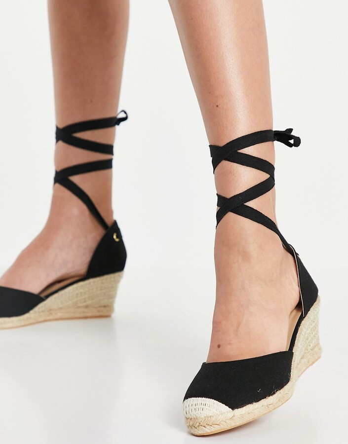 black espadrilles ankle strap
