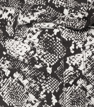 ATTICO Virgi python-print cotton miniskirt