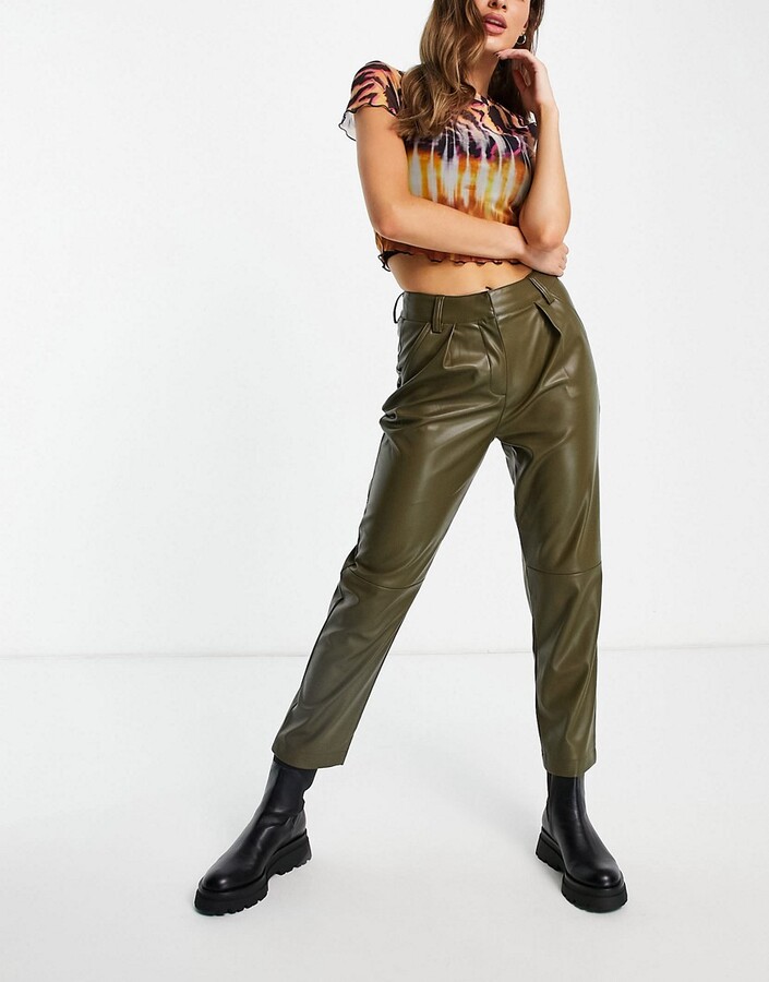 Topshop Women's Leather Trousers | ShopStyle UK