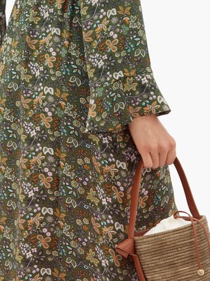 D'Ascoli Leela Floral-print Silk Maxi Dress - Green Print
