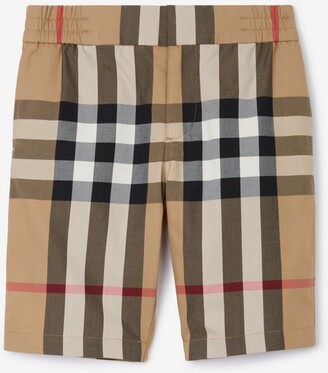 Burberry Childrens Check Cotton Shorts Size: 10Y