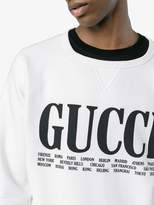 Thumbnail for your product : Gucci World Cities print cotton sweatshirt