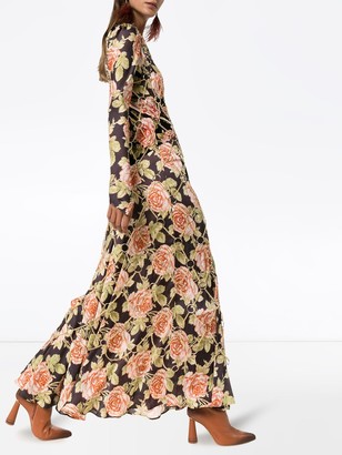 Paco Rabanne Floral Print Flared Dress