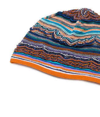 Missoni striped knit beanie hat