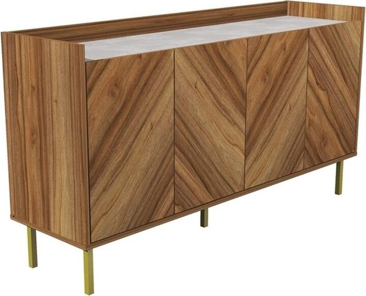 Inval Entryway Sideboard Console Table with Gold Legs