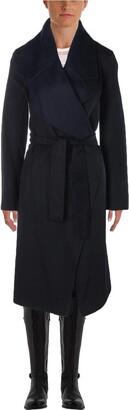 Elie Tahari Women's Milano Drape Front Wool Coat