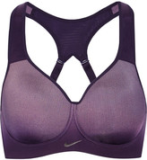 Thumbnail for your product : Nike Pro Rival Fade Mesh-trimmed Stretch-jersey Sports Bra - Purple