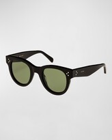 Thumbnail for your product : Celine Studded Acetate Sunglasses w/ Mineral Lenses, Black