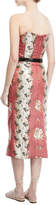 Thumbnail for your product : Brock Collection Delfina Strapless Shredded Bustier Floral-Jacquard Dress