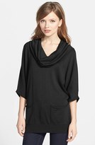 Thumbnail for your product : Chaus Cowl Neck Two-Pocket Tunic Sweater