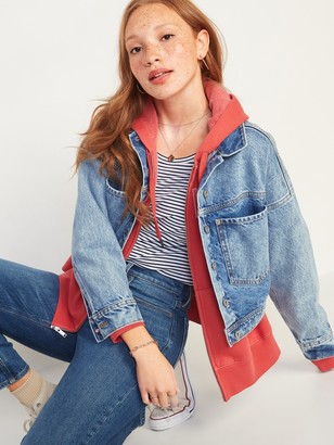 old navy cropped denim jacket