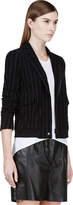 Thumbnail for your product : Theyskens' Theory Black Velvet-Striped Cozy Iline Jacket