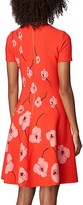 Thumbnail for your product : Carolina Herrera Floral Short-Sleeve Knit Fit-&-Flare Dress