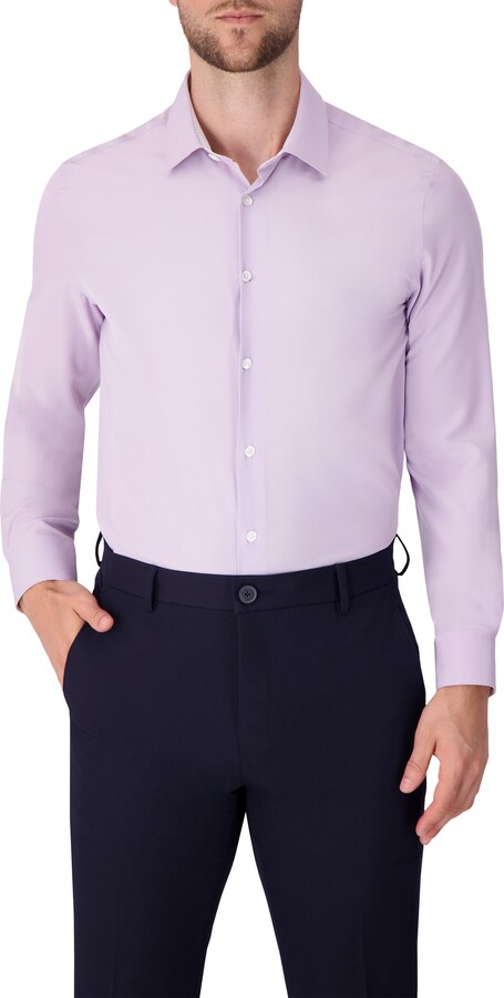 Report Collection Solid Slim Fit Stretch Dress Shirt