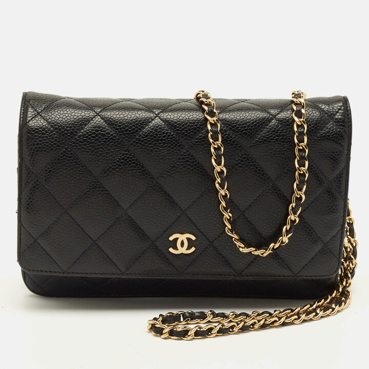 Chanel Classic WOC Black Quilted Caviar Leather Bag