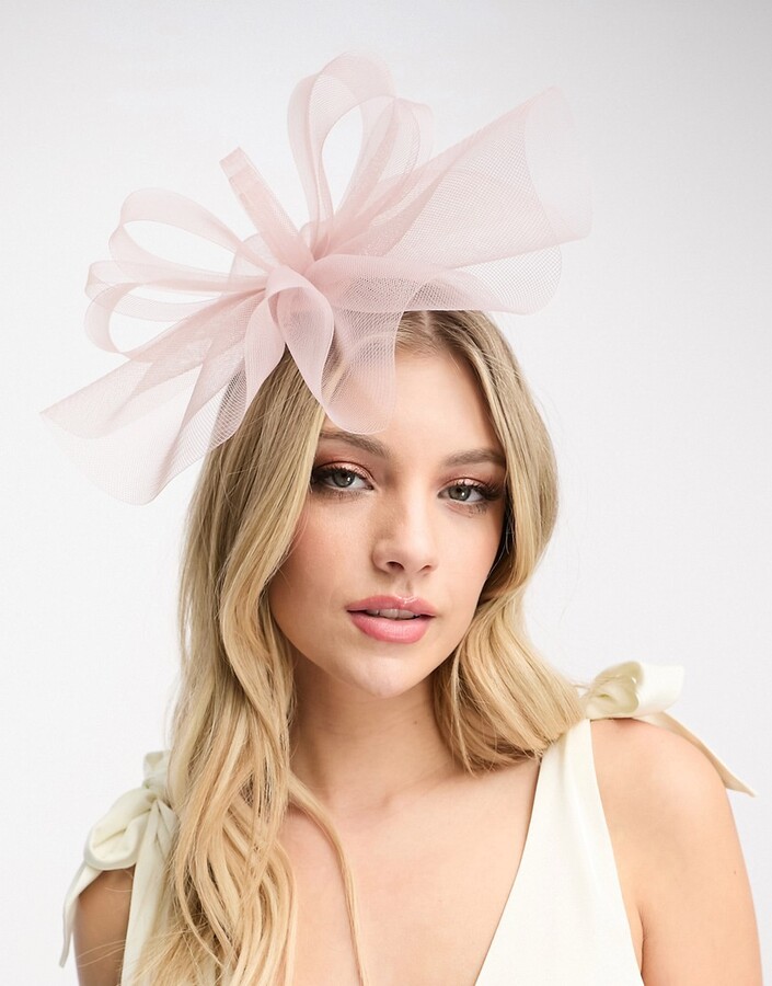 My Accessories London sculptural fascinator in blush pink ShopStyle